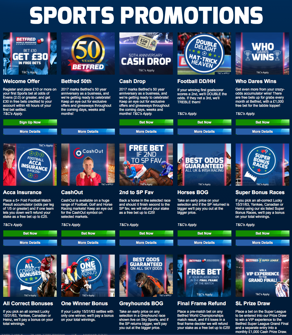 Betfred Promotions