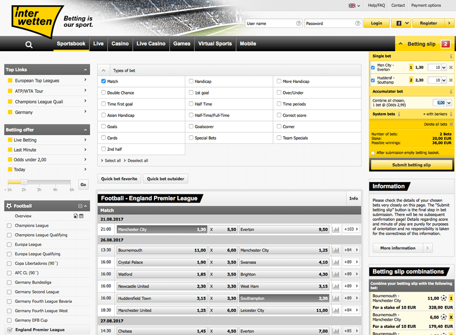 Interwetten Sportsbook Interwetten Sportsbook