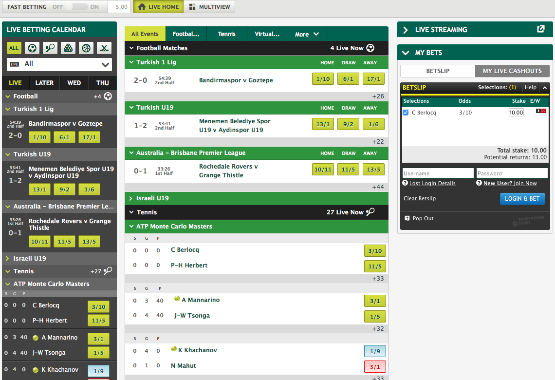 Paddy Power Football Betting