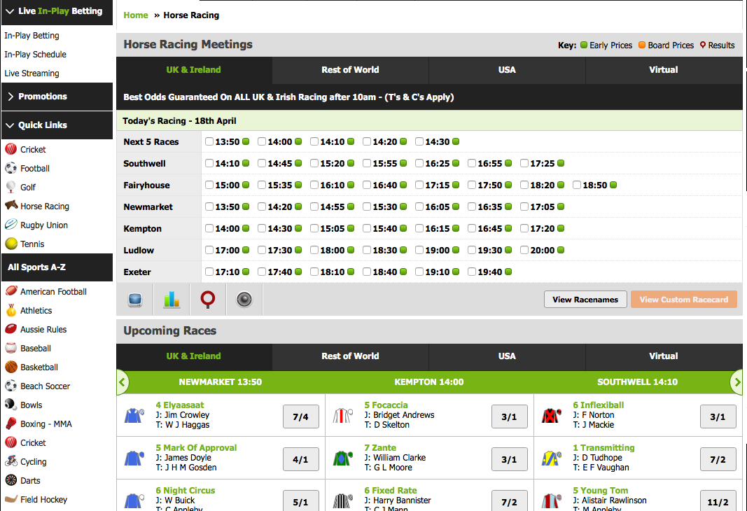 Stan James Horse Racing