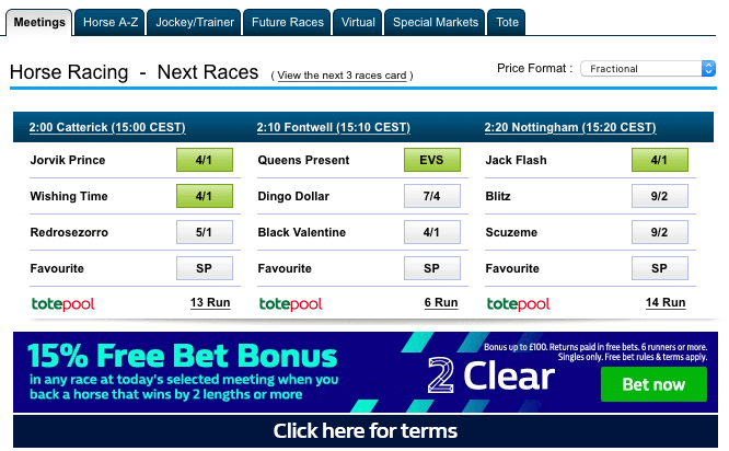 William Hill Horse Racing