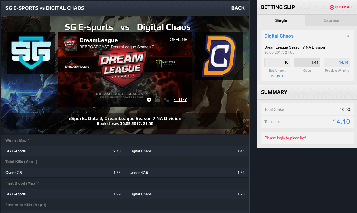 Dota 2 at gg.bet