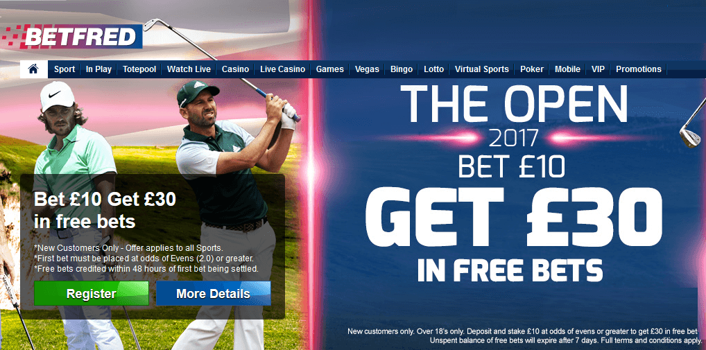 Betfred Offer 2017 The Open