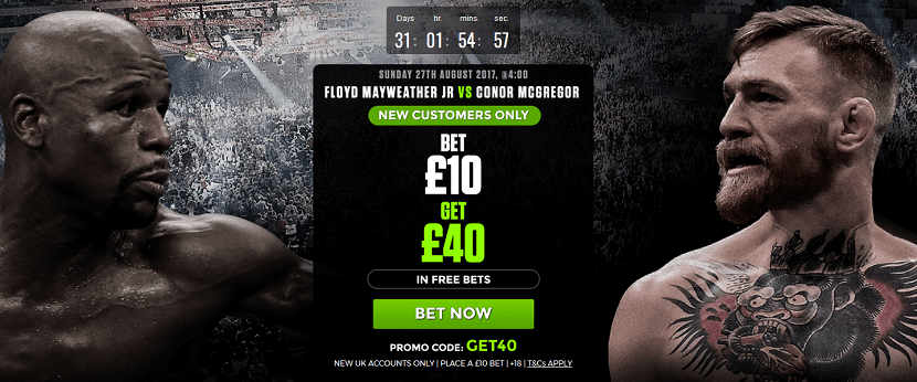 Bet offer Floyd vs Conor Offer 2