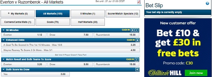 Offer William Hill Everton