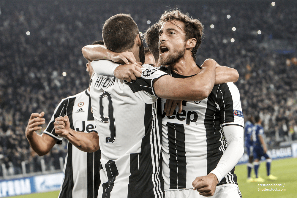 Juventus celebrating the goal