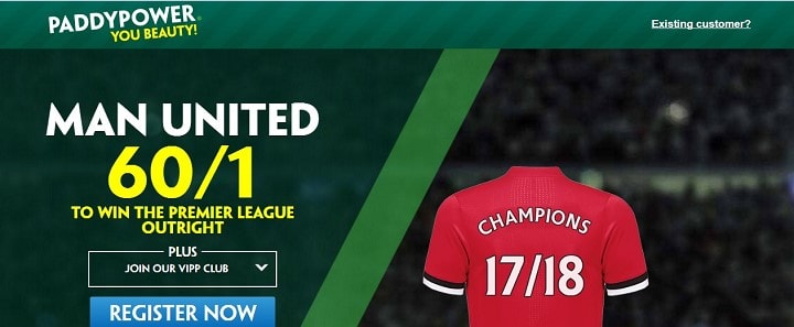 Manchester Untd to win the PL PaddyPower