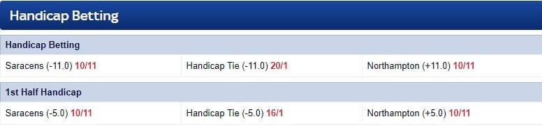 Saracens v Northampton Skybet odds