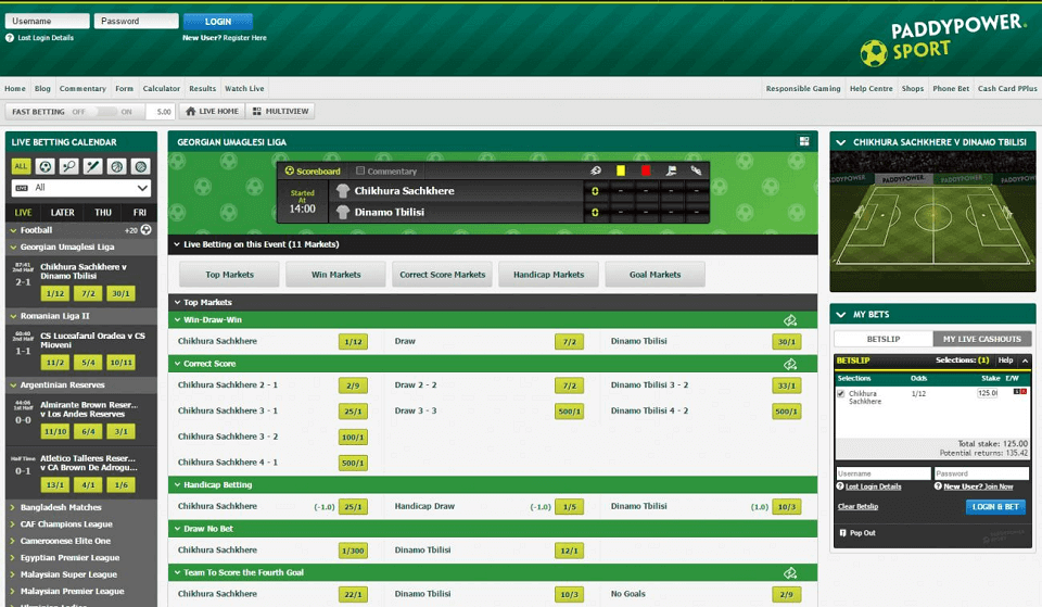 PaddyPower Inplay