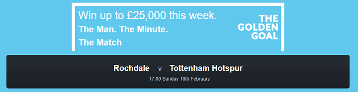 Rochdale v Tottenham BetVictor offer