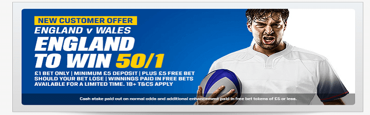 England to Beat Wales Coral New Customer Offer