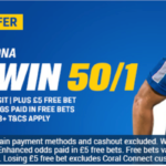 Coral offering odds of 50/1 on 4 Teams win their games