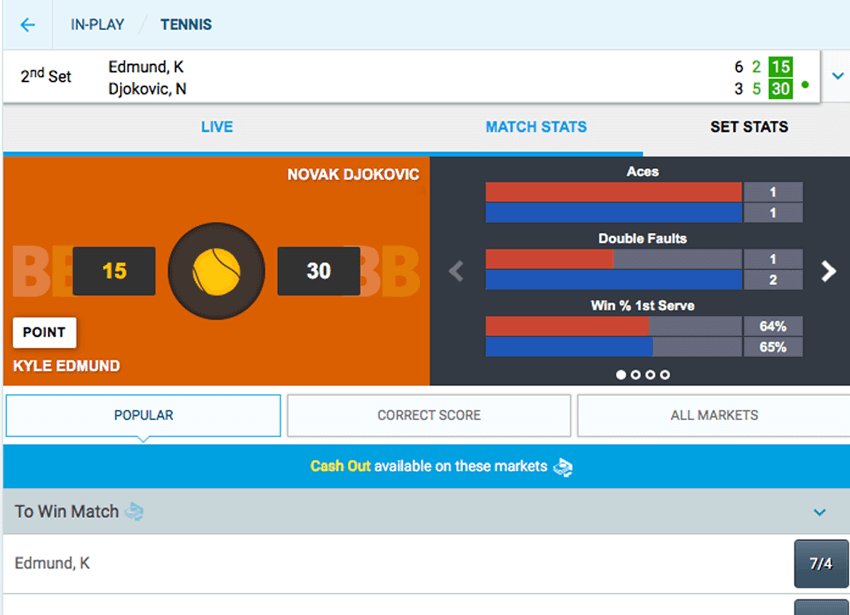 BetBright In-Play Betting