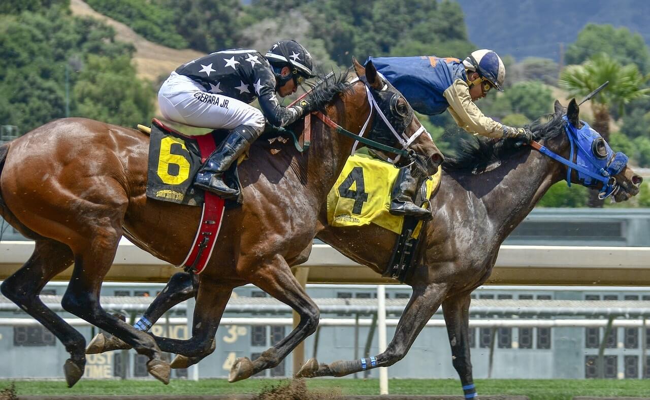 2 jockeys horse racing