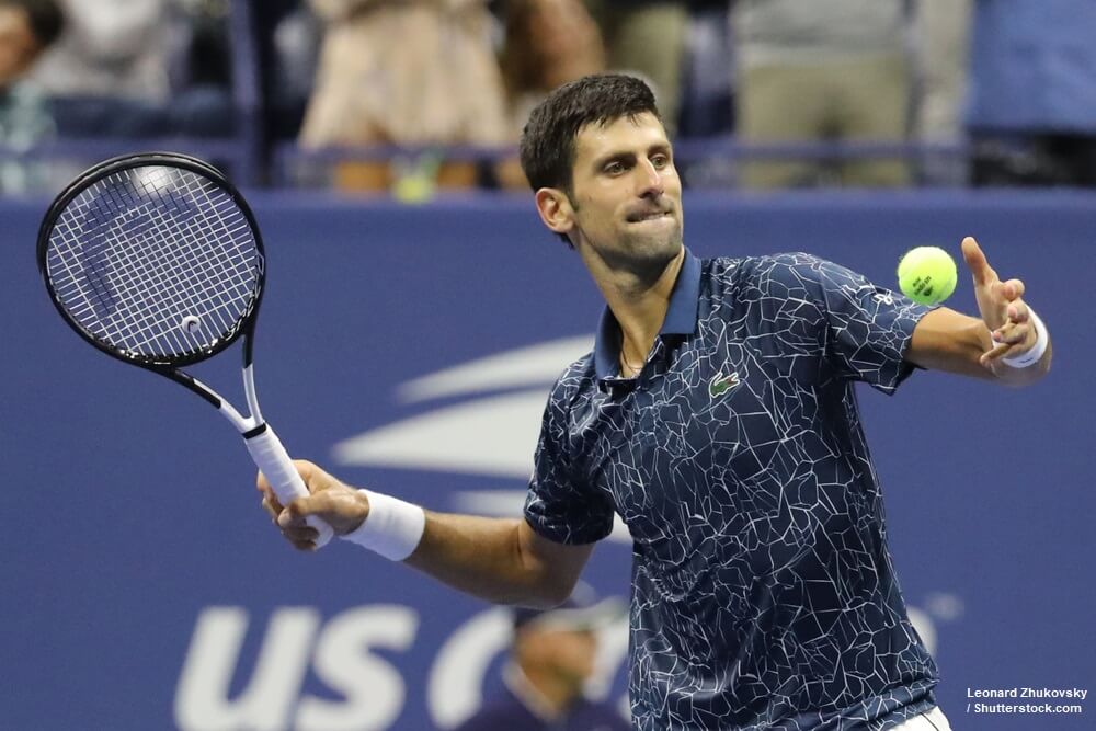 Novak Djokovic of Serbia