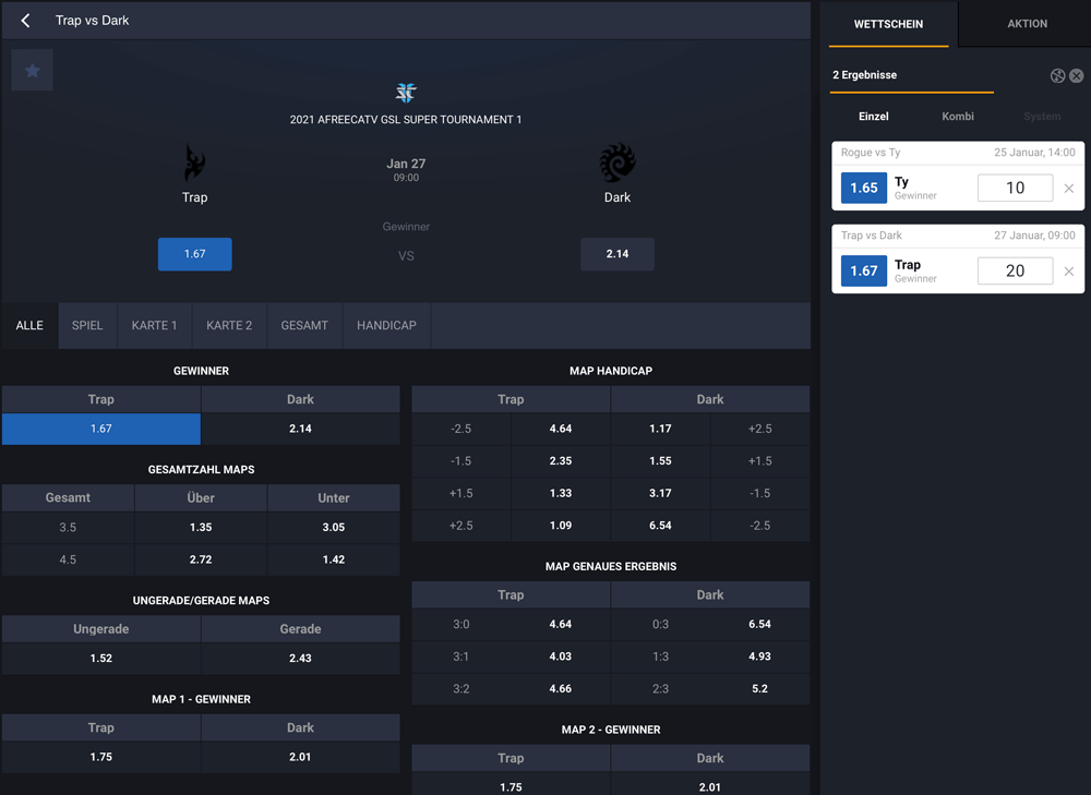 ggbet starcraft2 odds